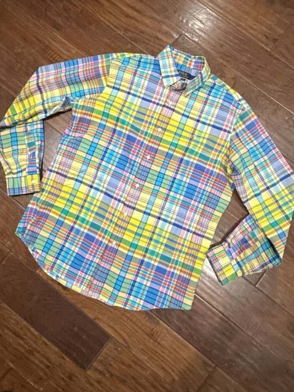 Polo Ralph Lauren Classic Fit Button Down Shirt Size L Multicolor Plaid